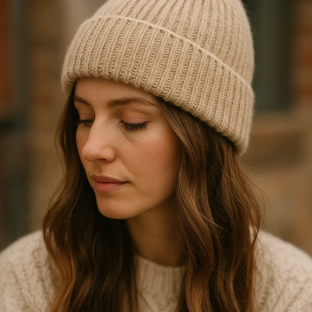 Haarpflege im Winter mit Mütze und Pflegeöl